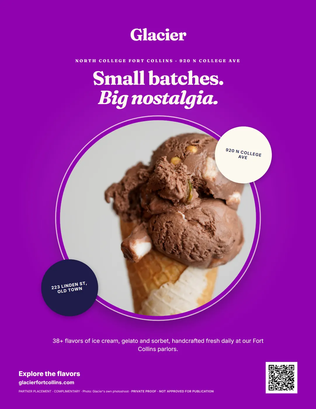 Advertisement preview: Small batches. Big nostalgia.
